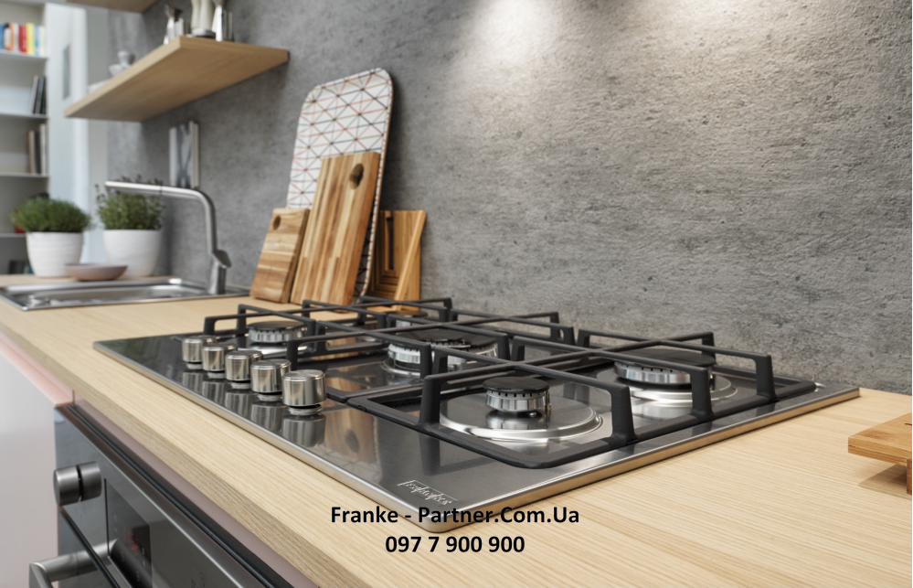 Franke-Partner.com.ua ➦  Встраиваемая варочная газовая поверхность Franke Smart FHSM 755 4G DC XS C (106.0554.394) Нержавеющая сталь полированная