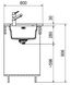 🟥 Кухонна мийка Franke KUBUS 2 KNG 110-62 (125.0517.092) гранітна - монтаж під стільницю - колір Онікс - (коландер та килимок Rollmat у комплекті)