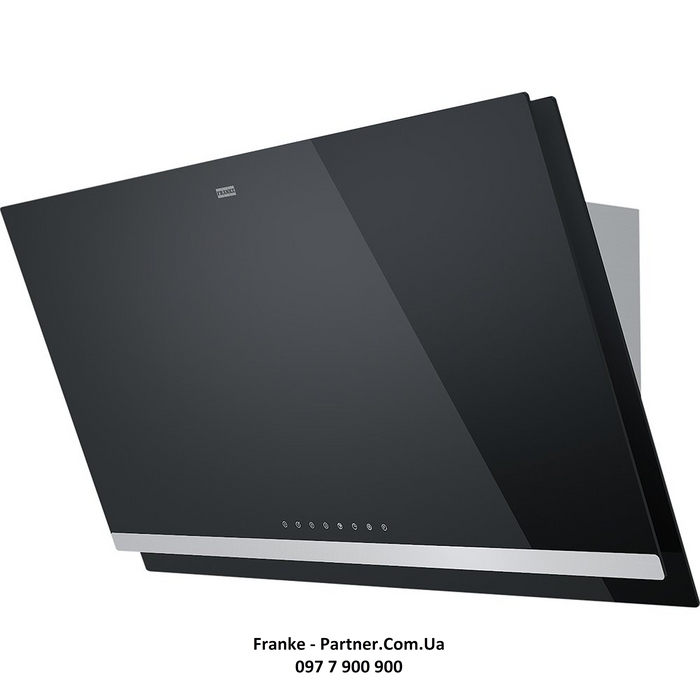 Franke-Partner.com.ua ➦  Кухонная вытяжка Franke Crystal FCRV 908 BK (330.0536.839) чёрное стекло настенный монтаж, 90 см