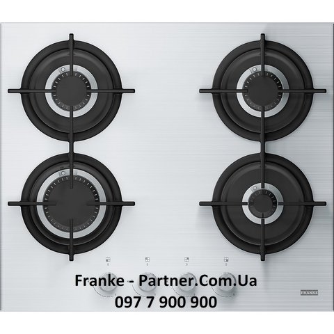 Franke-Partner.com.ua ➦  Встроенная варочная газовая поверхность Franke New Crystal FHCR 604 4G HE XA C (106.0496.075) нерж сталь