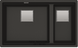🟥 Кухонная мойка Franke KUBUS 2 KNG 120 (125.0517.122) гранитная - монтаж под столешницу - цвет Оникс - (коландер и коврик Rollmat в комплекте)