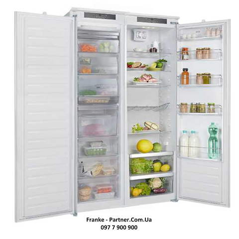 🟥 Встроенный холодильник Franke Side-by-Side FSDR 330 V NE E (118.0696.718) + FSDF 330 NF NE E (118.0696.720) инверторный компрессор