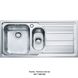 🟥 Кухонна мийка Franke Logica Line LLL 651 (101.0381.837) неіржавна сталь - врізна - декорована чаша зліва