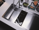 🟥 Кухонна мийка Franke Crystal Line CLV 214 (127.0306.413) полірована - монтаж врізний або у рівень зі стільницею - неіржавна сталь / Біле скло крило зліва