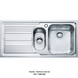 🟥 Кухонна мийка Franke Logica Line LLL 651 (101.0381.836) неіржавна сталь - врізна - декорована чаша справа