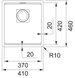 🟥 Кухонна мийка Franke KUBUS 2 KNG 110-37 (125.0517.102) гранітна - монтаж під стільницю - колір Графіт - (коландер та коврик Rollmat у комплекті)