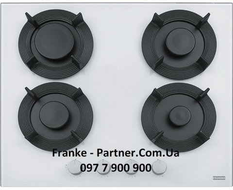 Franke-Partner.com.ua ➦  Встроенная варочная газовая поверхность Franke Maris Free by Dror FHMF 604 4G C WH (106.0541.749) белое стекло