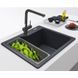 🟥 Кухонна мийка Franke Urban UBG 610-56 (114.0701.786) гранітна - врізна - колір Онікс - (пластиковий коландер у комлекті)