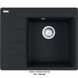 🟥 Кухонна мийка Franke Centro CNG 611-62 TL (114.0630.450) гранітна - врізна - крило ліворуч - колір Чорний матовий