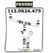 Сифон для двочашової мийки Franke на одному рівні 112.0624.475