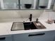🟥 Кухонна мийка Franke KUBUS 2 KNG 110-52 (125.0576.309) гранітна - монтаж під стільницю - колір Сірий камінь - (коландер та килимок Rollmat у комплекті)