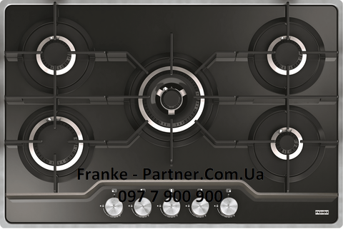 Franke-Partner.com.ua ➦  Газова варильна поверхня Frames by Franke FHFS 785 4G TC BK C, колір чорний