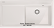 🟥 Кухонна мийка Franke Mythos MTK 611-100 (124.0335.707) керамічна - врізна - колір Білий крило зліва