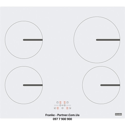 Franke-Partner.com.ua ➦  Встраиваемая варочная индукционная поверхность Franke Smart FHSM 604 4I WH (108.0495.507) цвет белый