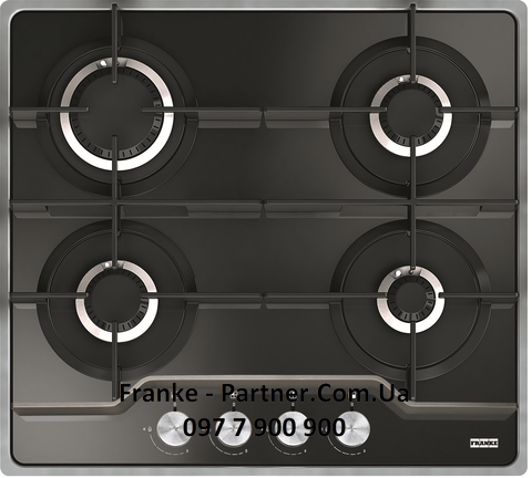 Franke-Partner.com.ua ➦  Газовая варочная поверхность Frames by Franke FHFS 584 4G BK C, цвет черный