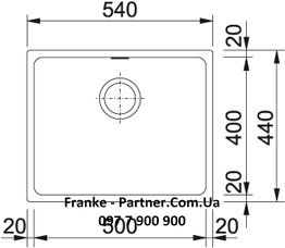 Franke-Partner.com.ua ➦  Кухонная мойка KBG 110-50