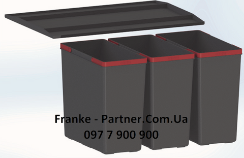 Franke-Partner.com.ua ➦  Системи сортування відходів EASYSORT 600-3-0 - Сортер Franke Easy Sort (3х14,5л) (121.0494.192)