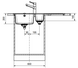 🟥 Кухонная мойка Franke Mythos Fusion MTF 651-100, крыло справа (114.0156.992) гранитная - врезная - цвет Оникс + разделочная доска и коландер в комплекте