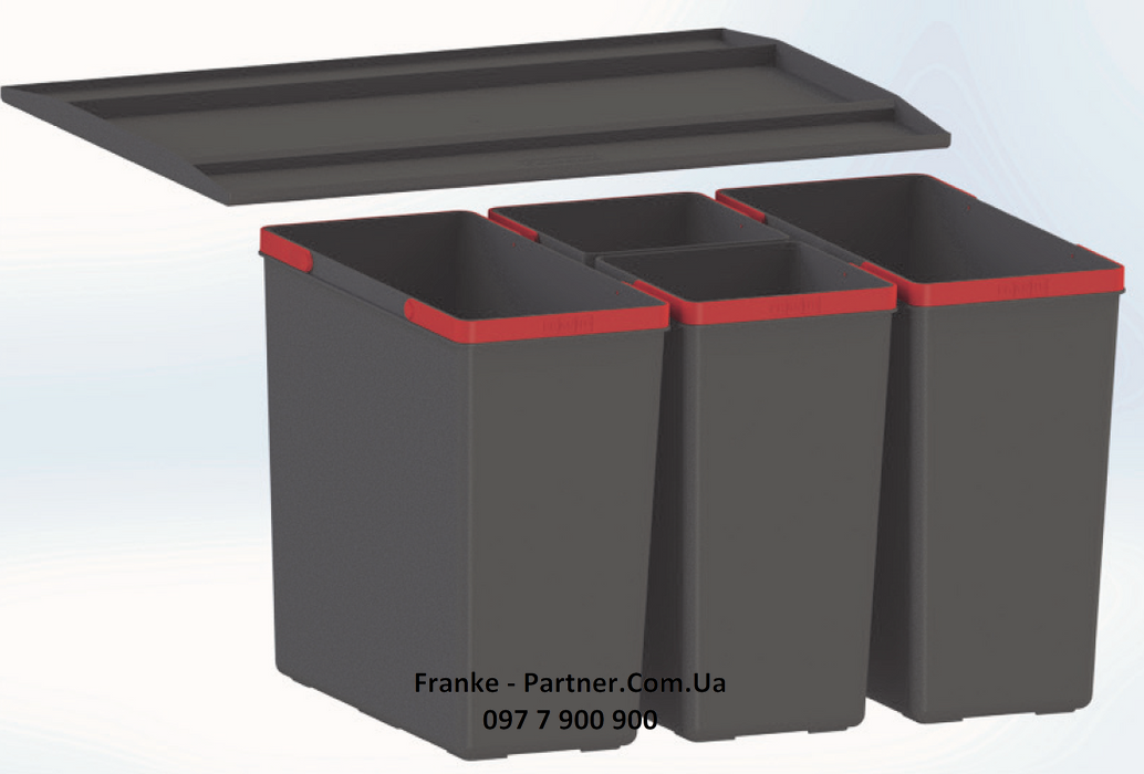 Franke-Partner.com.ua ➦  Системи сортування відходів EASYSORT 600-2-2 - Сортер Franke Easy Sort (2х7,5л, 2х14,5л) (121.0494.193)