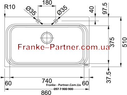 Franke-Partner.com.ua ➦  copy_Кухонная мойка AEX 610- A