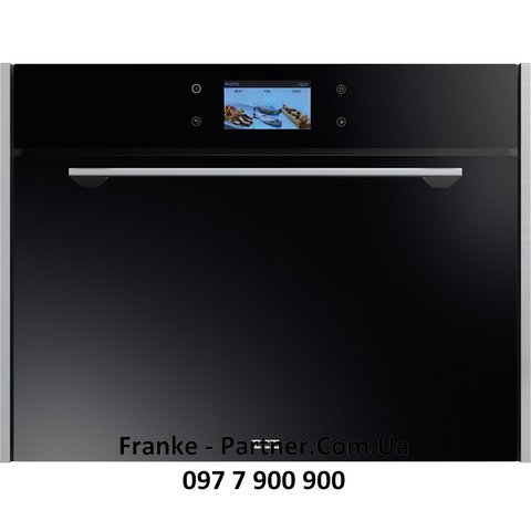 Franke-Partner.com.ua ➦  Компактный пиролитический мультифункциональный духовой шкаф Frames by Franke FMO 45 FS P TFT BK XS, цвет черный