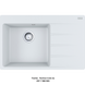 🟥 Кухонна мийка Franke Centro CNG 611-78 TL (114.0630.473) гранітна - врізна - крило праворуч - колір Білий