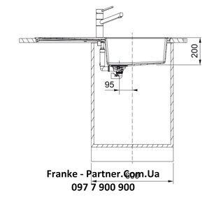 Franke-Partner.com.ua ➦  Кухонна мийка Franke Sirius S2D 611-100 (143.0632.384) з тектонайта