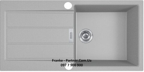 Franke-Partner.com.ua ➦  Кухонная мойка Franke Sirius S2D 611-100 (143.0632.384) с тектонайта