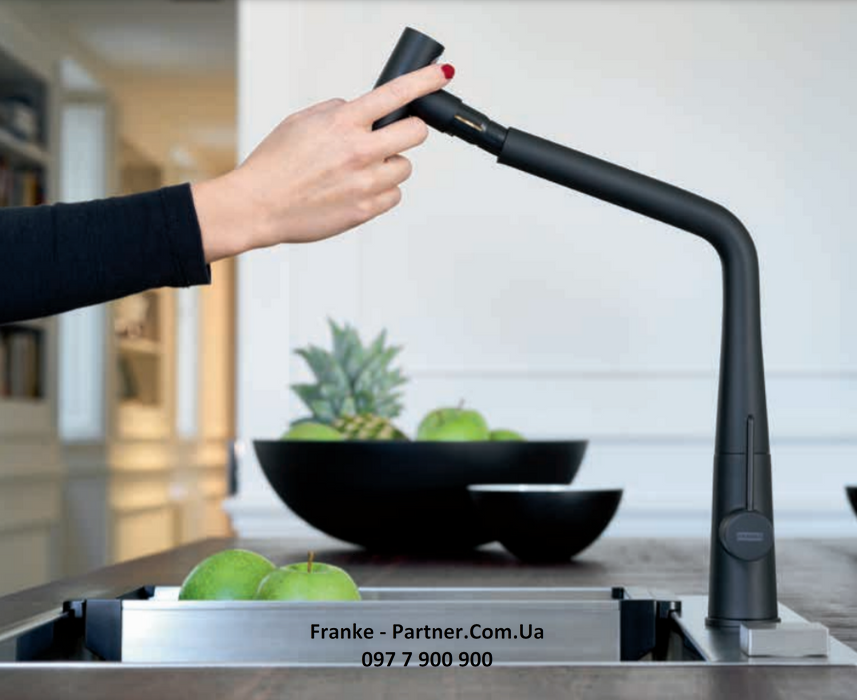 Franke-Partner.com.ua ➦  Кухонний змішувач Franke Icon, з висувним виливом та функцією душу