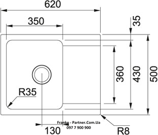 Franke-Partner.com.ua ➦  Кухонна мийка OID 611-62