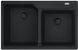 ⬛️ Кухонна мийка Franke Urban UBG 620-78 Black Edition (114.0699.237) гранітна - вр+ізна - колір Чорний матовий - (пластиковий коландер у комлекті)