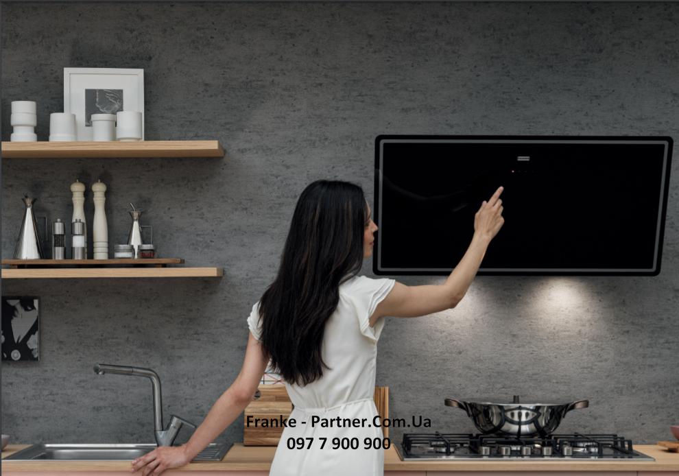 Franke-Partner.com.ua ➦  Кухонная вытяжка Franke Smart Vertical 2.0 FPJ 615 V BK / DG Черное стекло
