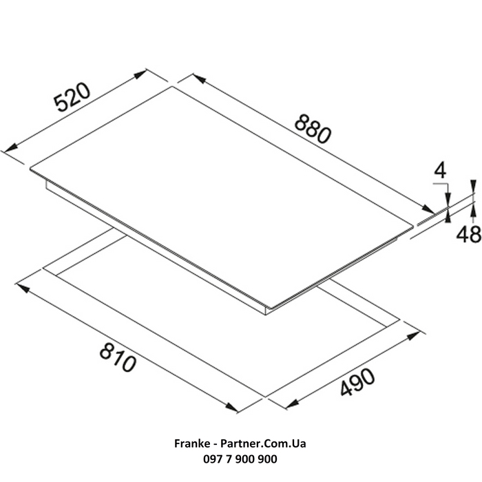 Franke-Partner.com.ua ➦  Варочная поверхность Franke индукционная FHMT 905 1I 2FLEXI INT (108.0379.467) чёрное стекло