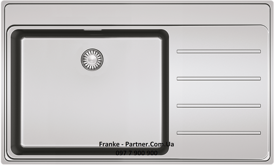 Franke-Partner.com.ua ➦  Кухонная врезная мойка из нержавеющей стали Frames by Franke FSX 211 TPL, чаша слева