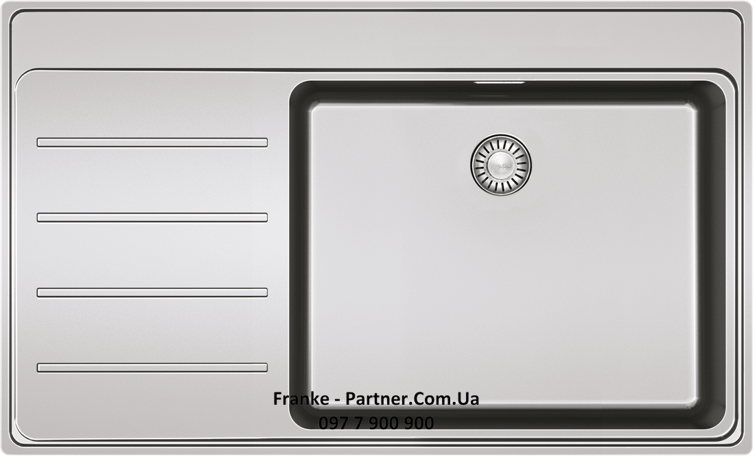 Franke-Partner.com.ua ➦  Кухонна врізна мийка з нержавіючої сталі Frames by Franke FSX 211 TPL, чаша ліворуч