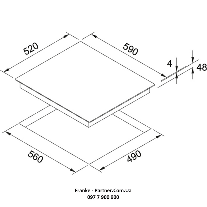 Franke-Partner.com.ua ➦  Варочная поверхность Franke индукционная FHMT 604 2FLEXI INT (108.0379.465) чёрное стекло