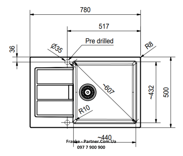 Franke-Partner.com.ua ➦  Кухонна мийка Fanke S2D 611-78 XL