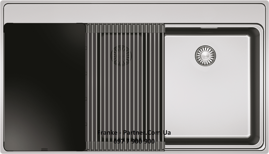 Franke-Partner.com.ua ➦  Кухонная врезная мойка из нержавеющей стали Frames by Franke FSX 251 TPL, чаша слева