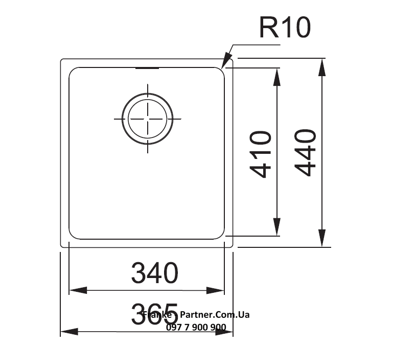 Franke-Partner.com.ua ➦  Кухонна мийка Franke Sirius SID 110-34_