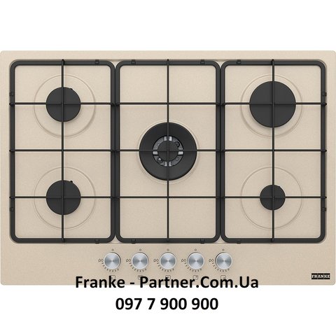 Franke-Partner.com.ua ➦  Вбудована варильна газова поверхню Franke Smart FHSM 755 4G DC OA E (106.0554.392) емаль, колір бежевий