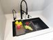🟥 Кухонна мийка Franke KUBUS 2 KNG 120 (125.0517.122) гранітна - монтаж під стільницю - колір Онікс - (коландер та килимок Rollmat у комплекті)