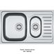 🟥 Кухонная мойка Franke Polar PXL 651-78 (101.0377.282) нержавеющая сталь - врезная - оборотная - декор Кухонный смеситель Franke Narew 35 Plus (115.0352.331) Хром