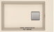 🟥 Кухонна мийка Franke KUBUS 2 KNG 110-62 (125.0517.100) гранітна - монтаж під стільницю - колір Ваніль - (коландер та коврик Rollmat у комплекті)