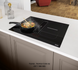 🟥 Кухонная вытяжка интегрированная в индукционную варочную поверхность Smart 2Gether FSM 7081 HI отвод (340.0705.229) черное стекло