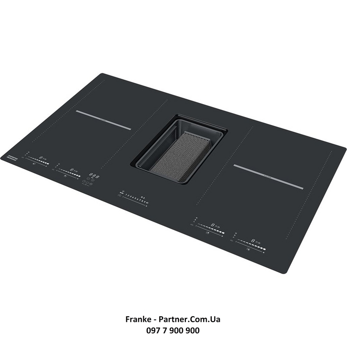Franke-Partner.com.ua ➦  Кухонна витяжка інтегрована в індукційну варильну поверхню Franke Mythos FMY 839 HI 2.0 (340.0597.249) чорне скло